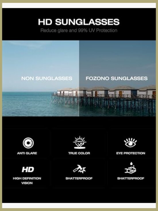 Square Aviator Sunglasses Retro Trendy UV Protection Shades main image 2